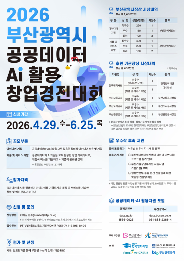 (부산관광공사)+5월7일+보도자료+이미지_2026+부산시+공공데이터+AI+활용+창업경진대회+홍보+포스터.png